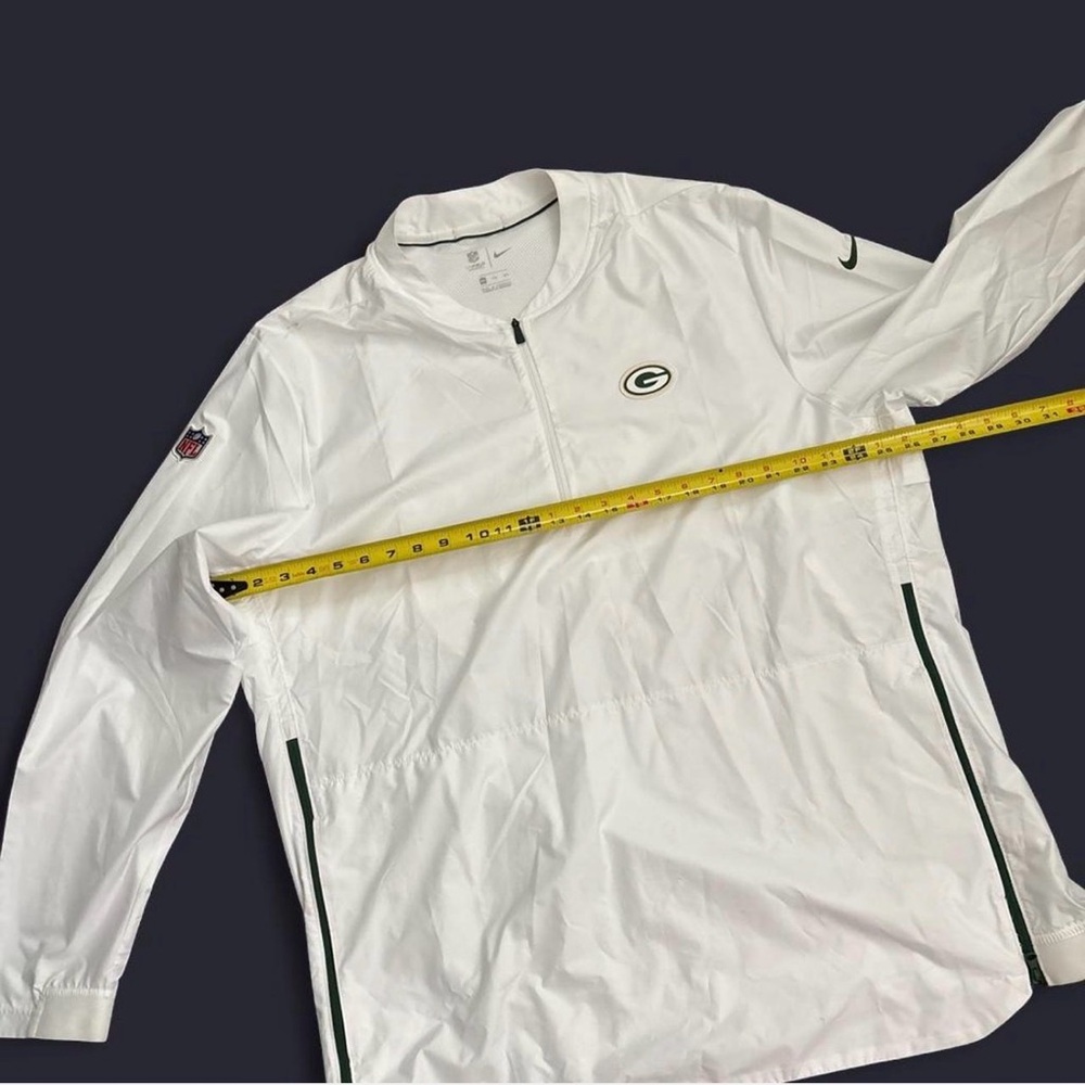 Green Bay Packers Nike White Windbreaker Jacket - Picture 3 of 7